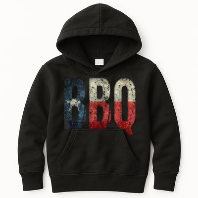 BBQ Texas State Flag Barbecue Kids Hoodie