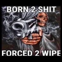 Born To Shit, Forced To Wipe Funny Meme Stripe Pom Pom Beanie