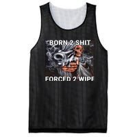 Born To Shit, Forced To Wipe Funny Meme Mesh Reversible Basketball Jersey Tank