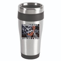 Born To Shit, Forced To Wipe Funny Meme 16oz Travel Tumbler