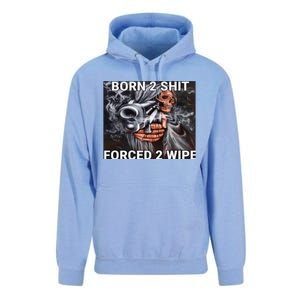 Born To Shit, Forced To Wipe Funny Meme Unisex Surf Hoodie