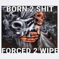 Born To Shit, Forced To Wipe Funny Meme Garment-Dyed Sweatshirt