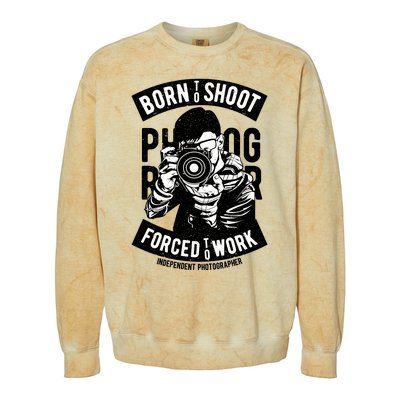 Born To Shoot Photographers Colorblast Crewneck Sweatshirt