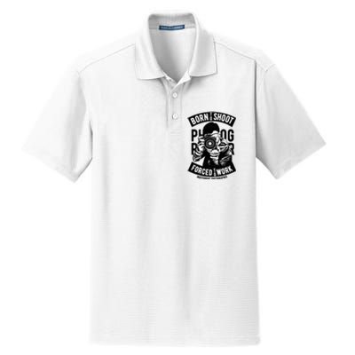 Born To Shoot Photographers Dry Zone Grid Polo