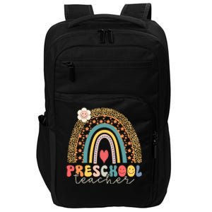 Back To School Hello Preschool Leopard Preschool Gift Impact Tech Backpack