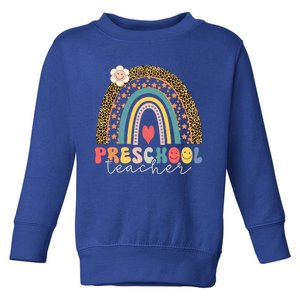 Back To School Hello Preschool Leopard Preschool Gift Toddler Sweatshirt