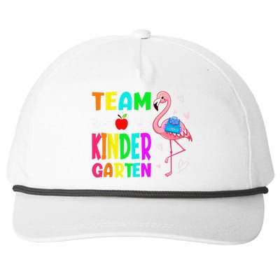 Back To School Kindergarten Flamingo Student Snapback Five-Panel Rope Hat