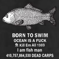 Born To Swim Ocean Is A Fuck Kill Em All 1989 Adult Drive Performance Visor