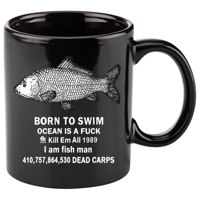 Born To Swim Ocean Is A Fuck Kill Em All 1989 11oz C Handle Ceramic Mug