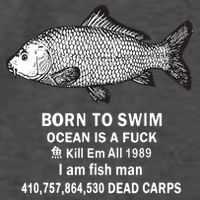 Born To Swim Ocean Is A Fuck Kill Em All 1989 Vector Backpack