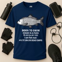 Born To Swim Ocean Is A Fuck Kill Em All 1989 Cooling Performance Crew T-Shirt
