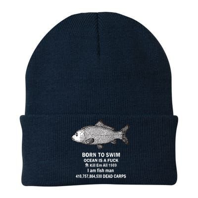 Born To Swim Ocean Is A Fuck Kill Em All 1989 Knit Cap Winter Beanie