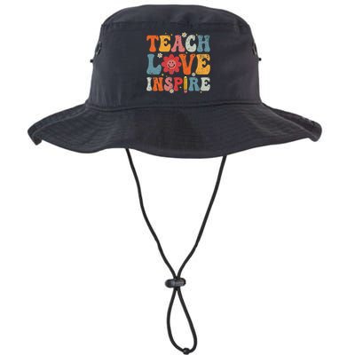 Back To School Teach Love Inspire Retro Teachers Life Legacy Cool Fit Booney Bucket Hat