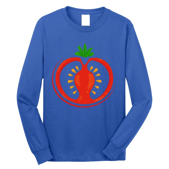 Big Tomato Sliced Costume Cute Easy Vegetable Halloween Gift Long Sleeve Shirt