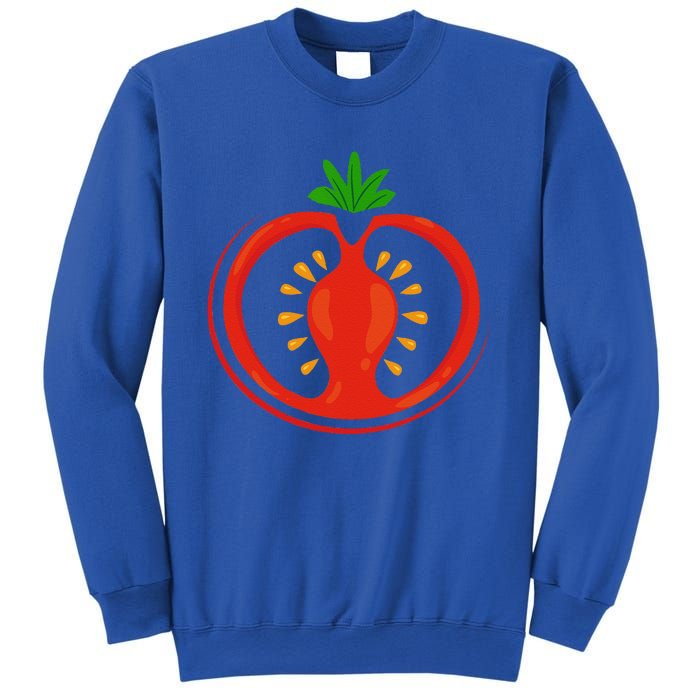 Big Tomato Sliced Costume Cute Easy Vegetable Halloween Gift Sweatshirt