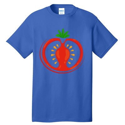 Big Tomato Sliced Costume Cute Easy Vegetable Halloween Gift Tall T-Shirt