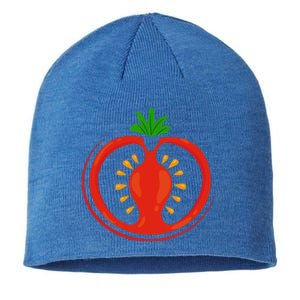 Big Tomato Sliced Costume Cute Easy Vegetable Halloween Gift Sustainable Beanie