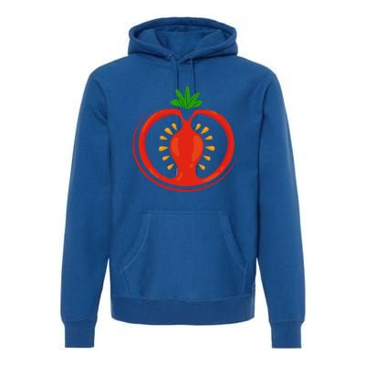 Big Tomato Sliced Costume Cute Easy Vegetable Halloween Gift Premium Hoodie