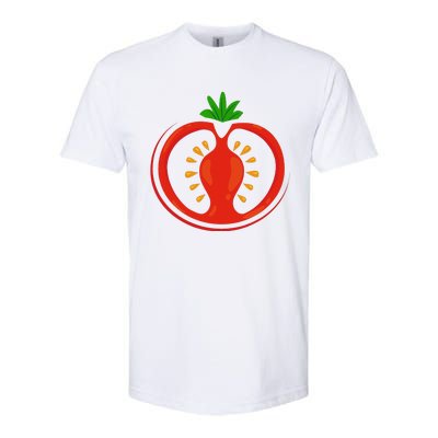 Big Tomato Sliced Costume Cute Easy Vegetable Halloween Gift Softstyle CVC T-Shirt