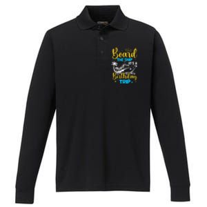 Board The Ship It's A Birthday Trip Cruise Cruising Vacation Performance Long Sleeve Polo