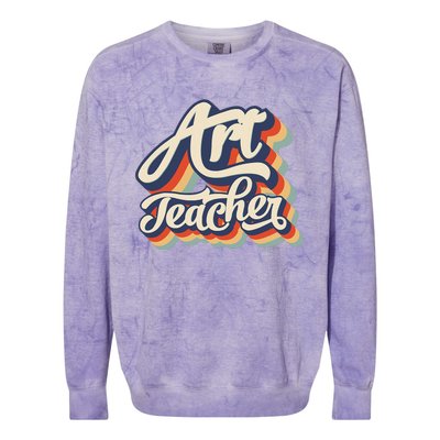 Back To School Art Teacher First Day of School Teacher  Colorblast Crewneck Sweatshirt