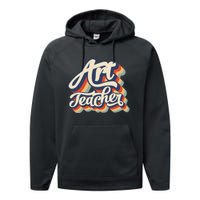 Back To School Art Teacher First Day of School Teacher  Performance Fleece Hoodie