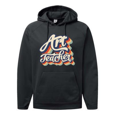 Back To School Art Teacher First Day of School Teacher  Performance Fleece Hoodie