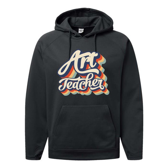 Back To School Art Teacher First Day of School Teacher  Performance Fleece Hoodie