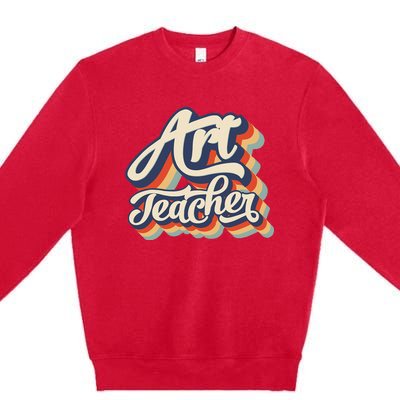 Back To School Art Teacher First Day of School Teacher  Premium Crewneck Sweatshirt