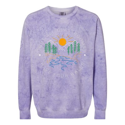 Back To School Not All Classrooms Have Four Walls Nature Colorblast Crewneck Sweatshirt