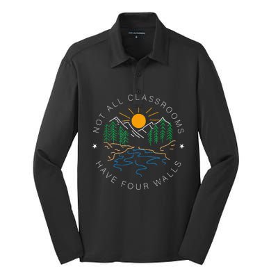 Back To School Not All Classrooms Have Four Walls Nature Silk Touch Performance Long Sleeve Polo