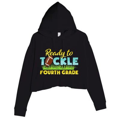 Back To School Outfit Ready To Tackle Fourth Grade Crop Fleece Hoodie