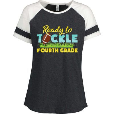 Back To School Outfit Ready To Tackle Fourth Grade Enza Ladies Jersey Colorblock Tee