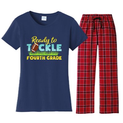 Back To School Outfit Ready To Tackle Fourth Grade Women's Flannel Pajama Set