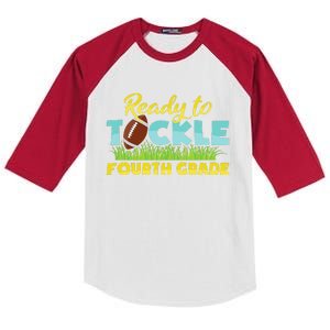 Back To School Outfit Ready To Tackle Fourth Grade Kids Colorblock Raglan Jersey