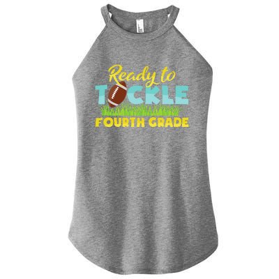 Back To School Outfit Ready To Tackle Fourth Grade Women's Perfect Tri Rocker Tank