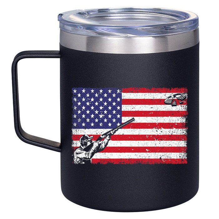 Best Trap Shooting Skeet Shooting Clay Target 12oz Stainless Steel Coffee Mug