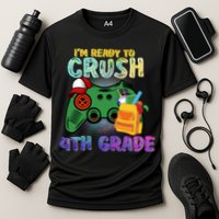 Back To School I'm Ready To Crush 4th Grade Gamer First Day Of School Cooling Performance Crew T-Shirt