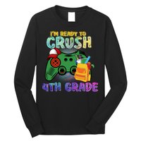 Back To School I'm Ready To Crush 4th Grade Gamer First Day Of School Long Sleeve Shirt