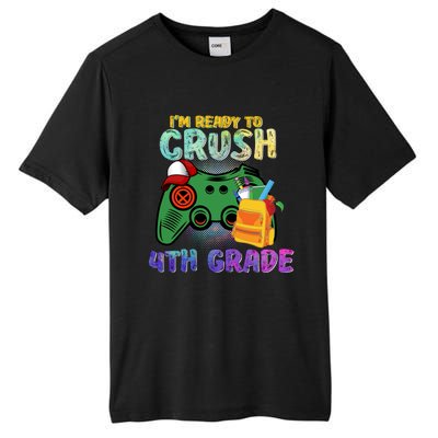 Back To School I'm Ready To Crush 4th Grade Gamer First Day Of School Tall Fusion ChromaSoft Performance T-Shirt