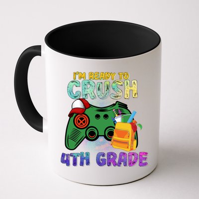 Back To School I'm Ready To Crush 4th Grade Gamer First Day Of School Mug