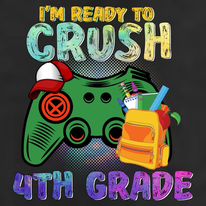 Back To School I'm Ready To Crush 4th Grade Gamer First Day Of School 15oz Campfire Ceramic Mug