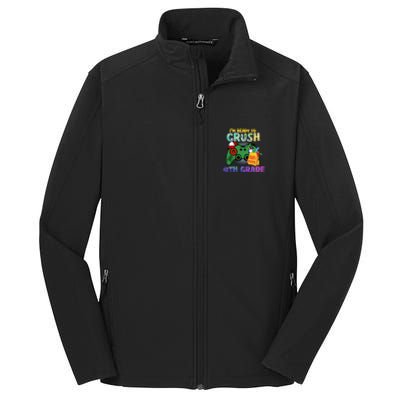 Back To School I'm Ready To Crush 4th Grade Gamer First Day Of School Core Soft Shell Jacket