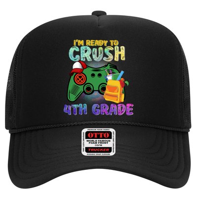 Back To School I'm Ready To Crush 4th Grade Gamer First Day Of School Trucker Hat