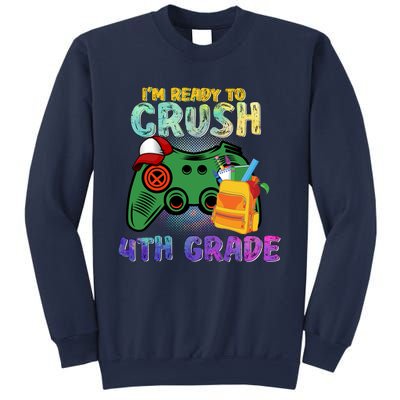 Back To School I'm Ready To Crush 4th Grade Gamer First Day Of School Sweatshirt