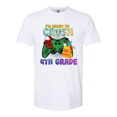 Back To School I'm Ready To Crush 4th Grade Gamer First Day Of School Softstyle CVC T-Shirt