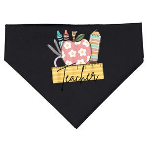 Back to School Retro Teacher Gifts Teacher Shirts for Wo USA-Made Doggie Bandana