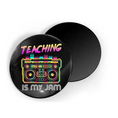 Back to School Retro Teaching is My Jam 80s Teacher Boombox Magnet