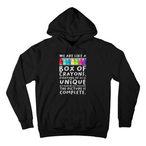 Back To School Teacher We Are Like A Box Of Crayons Hoodie