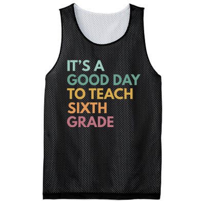 Back To School Its A Good Day To Teach Sixth Grade Teacher Mesh Reversible Basketball Jersey Tank